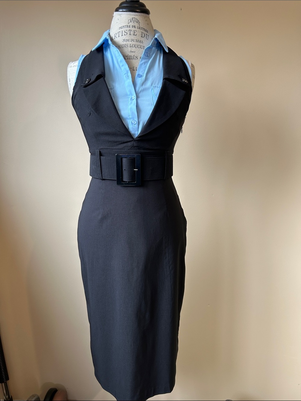 Sleeveless Sheath Dress, Black, Small